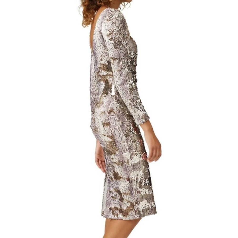 Dress The Population Python Sequin Emery Dress Sz… - image 3